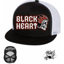 BLACK HEART MHELMET FLAMES WHT