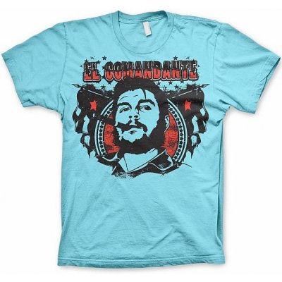 Che Guevara tričko El Comandante Skyblue