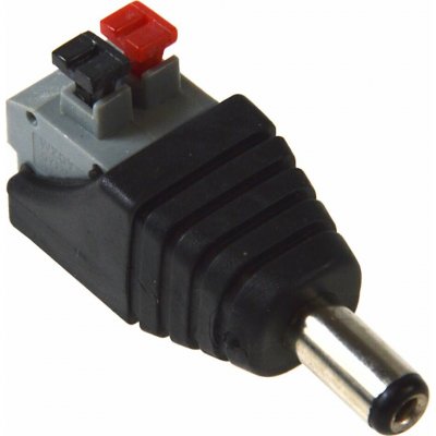 SAPRO Napájecí DC samec konektor 2,5/5,5 s pružinovou svorkou 370059 – Zboží Mobilmania