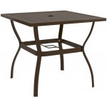 OMAXI 114148 Zahradní stůl hnědý 81,5 x 81,5 x 72 cm ocel – Hledejceny.cz