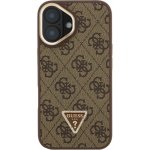 Guess 4G Strass Triangle Logo kryt s výklopným stojánkem a MagSafe pro iPhone 16 - hnědý 57983125180 – Zboží Mobilmania