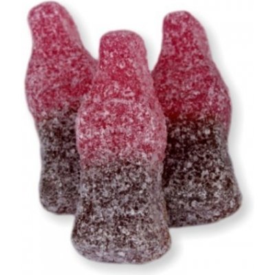 Želé dekorace - Cherry Cola lahvičky kyselé - VEGAN - 200g – Sleviste.cz
