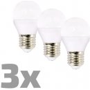 Solight žárovka LED E27 6W miniGLOBE bílá teplá ECOLUX WZ432-3 3ks