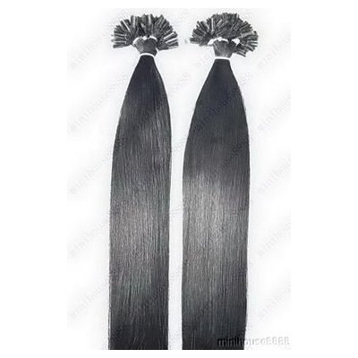 VLASY KERATIN INDIAN REMY ČERNÁ #01,80g, 45cm, 100% lidské vlasy k prodloužení Černá 1 – Sleviste.cz