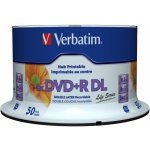Verbatim DVD+R 8,5GB 8x, printable, spindle, 50ks (97693) – Zboží Živě