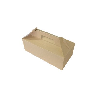 ECOFOL Krabice na dort papírová 27x18x8 cm s uchem kraft ba1 – Zboží Mobilmania