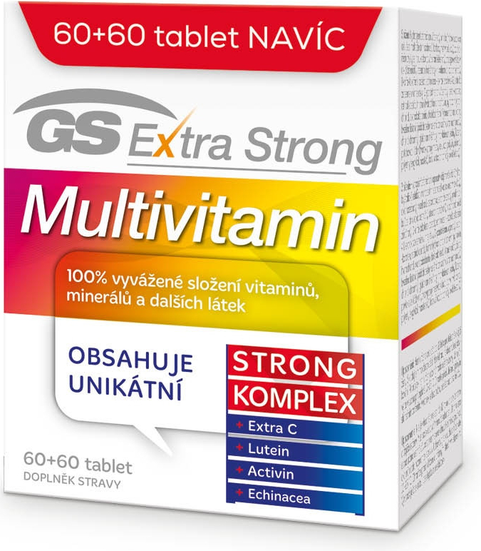 GS Extra Strong Multivitamin 120 tablet od 345 Kč - Heureka.cz