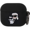 Pouzdro na sluchátka Karl Lagerfeld 3D Logo NFT Karl and Choupette Silikonové Pouzdro pro AirPods 3 KLA3RUNKC