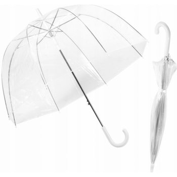 Velký průhledný deštník 93cm | transparentní