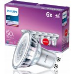 Philips žárovka LED 4,6 W, GU10, studená bílá, 6 ks – Zboží Mobilmania