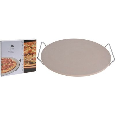 EXCELLENT Pizza kámen do trouby nebo na gril s rukojeťmi 33 cm KO-404001340
