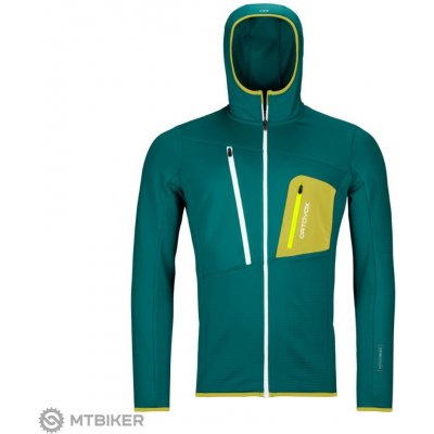 Ortovox Merino Fleece Grid Hoody pacific green