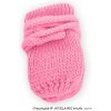 Kojenecká rukavice Zimní pletené rukavičky růžové
