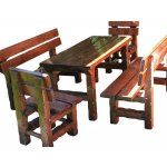 Botodrew dřevěný zahradní nábytek vencl set 1+2+2 Slawek 2 ořech – Hledejceny.cz