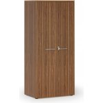 Primo Wood Kancelářská policová skříň s dveřmi, 800 x 500 x 1781 mm, ořech – Zboží Mobilmania