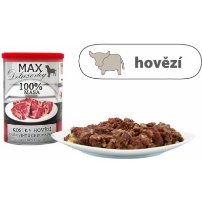 Max Deluxe Kostky Hovězí svaloviny s chrupavkou 400 g – Zbozi.Blesk.cz