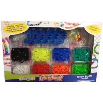 Udělej si svůj vlastní náramek Loom band 1200 ks