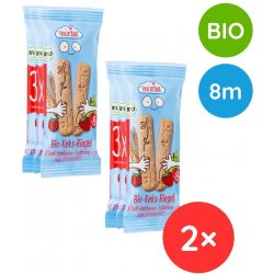 FruchtBar BIO Špaldové máslové tyčinky s jahodami 6 x 30 g