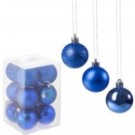 SPRINGOS Vánoční baňky modré mix 6cm sada 12ks – Sleviste.cz