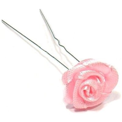 SALON Komplet Ozdoby do vlasů Vlásenka s růžičkou 1ks - růžová