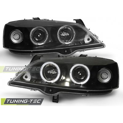 Tuning-Tec Přední čirá světla Opel Astra G (1998 - 2005) - černé - Angel Eyes – Hledejceny.cz