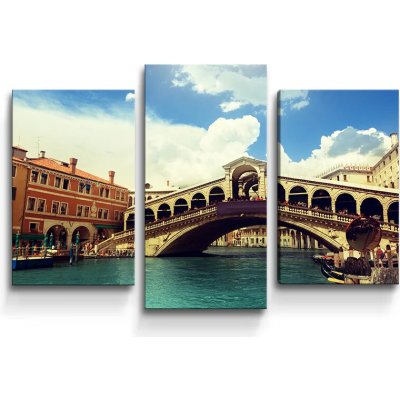 Sablio Obraz - 3-dílný Ponte di Rialto - 75x50 cm – Hledejceny.cz
