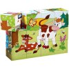 Dřevěná hračka Woody Kubus 3 x 4 Zvířátka v ročních obdobích