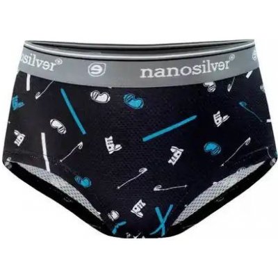 Nanosilver Termo kalhotky SKI s gumou černo modré