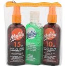 Malibu Sun Travel suchý olej na opalování SPF15 100 ml + suchý olej na opalování SPF10 100 ml + gel po opalování Aloe Vera 100 ml dárková sada