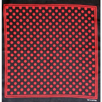 Bavlněný šátek 50 x 50 cm červená kostka – Sleviste.cz
