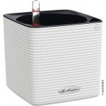 Lechuza Samozavlažovací květináč plastový Cube Color 14x14x14 cm bílý – Zboží Dáma