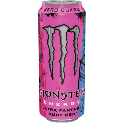 Monster Ultra Fantasy Ruby Red Energetický nápoj s příchutí růžového grapefruitu bez cukru 0,5 l – Sleviste.cz