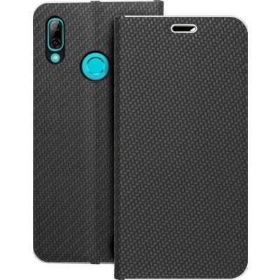 Pouzdro LUNA Book Carbon HUAWEI P Smart 2019 černé – Zboží Živě
