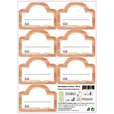 DOMSTAV.CZ Etikety na LÁHVE, imitace dřevo, samolepky, 7ks, 12530052 – Zboží Dáma