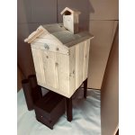 JUMON Dřevěná udírna zahradní 50x50x60 + topeniště dvířka komín 23mm – Hledejceny.cz