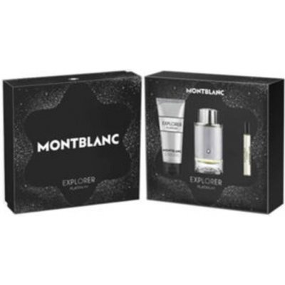 Mont Blanc Explorer Platinum Dárková sada pánská EDP 100 ml, sprchový gel 100 ml a miniaturka pánská EDT 7,5 ml – Zboží Mobilmania