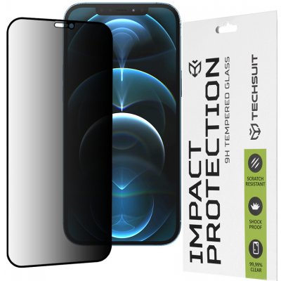 Techsuit 111D Privátní sklo iPhone 12 Pro Max Černá 147870 – Zboží Živě