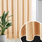 Ervi voálová meruňková záclona s olůvkem prší /Rain – Sleviste.cz