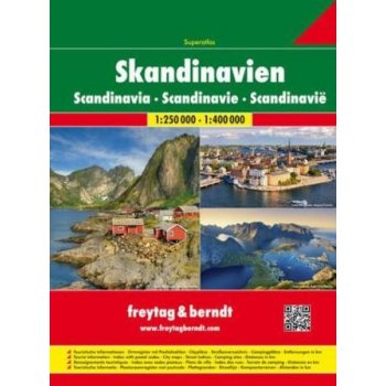 Skandinávie autoatlas Norsko Švédsko Finsko