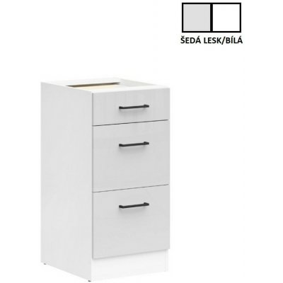 Junona Line Tafla skříňka BBL D3S/40/82, bílá/světle šedý lesk – Zboží Dáma