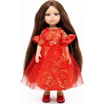 Paola Reina a Minikane Šaty pro panenku 32 cm By Loli - Prom red Luxury Glitter – Zboží Mobilmania