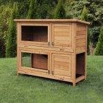 MyAnimal MH-20 králíkárna hnědá 120 x 51 x 105 cm – Zboží Dáma