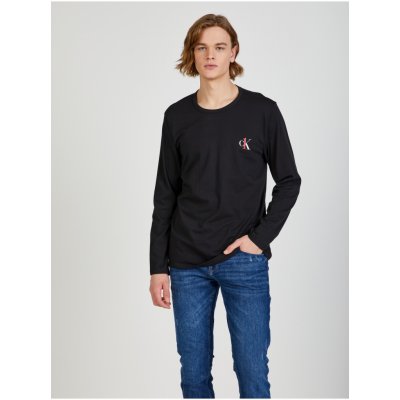 Calvin Klein Černé pánské tričko s dlouhým rukávem Jeans