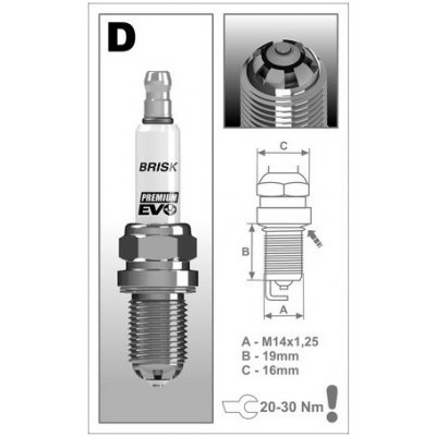 Zapalovací svíčka DR15BSXC řada Premium EVO , BRISK - Česká Republika – Hledejceny.cz