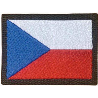 Našívací vlajka České republiky 40 × 28 mm – tkaná nášivka – Sleviste.cz