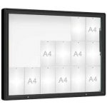 PROCITY Venkovní vitrína model 2000, 18 x A4, sklo, černá | Zboží Auto
