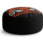 Sablio Taburet Circle Harley-Davidson motor Černé pozadí: 38x48 cm – Zboží Dáma