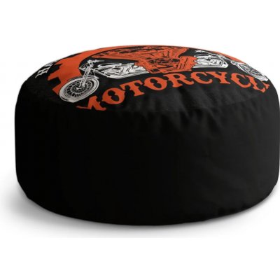 Sablio Taburet Circle Harley-Davidson motor Černé pozadí: 38x48 cm – Zboží Dáma