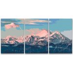 Vymalujsisamcz Malování podle čísel Alpy pod rouškou slunce sada 3ks Velikost 3ks 40 x 60 cm Rámování Pouze srolované plátno – Hledejceny.cz