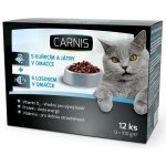 Carnis pro kočky příchuť kuřecí s játry a losos 12 x 100 g – Zboží Mobilmania